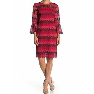 TRINA TURK Lovey Lace Bell Sleeve Dress Size 2 Brand New